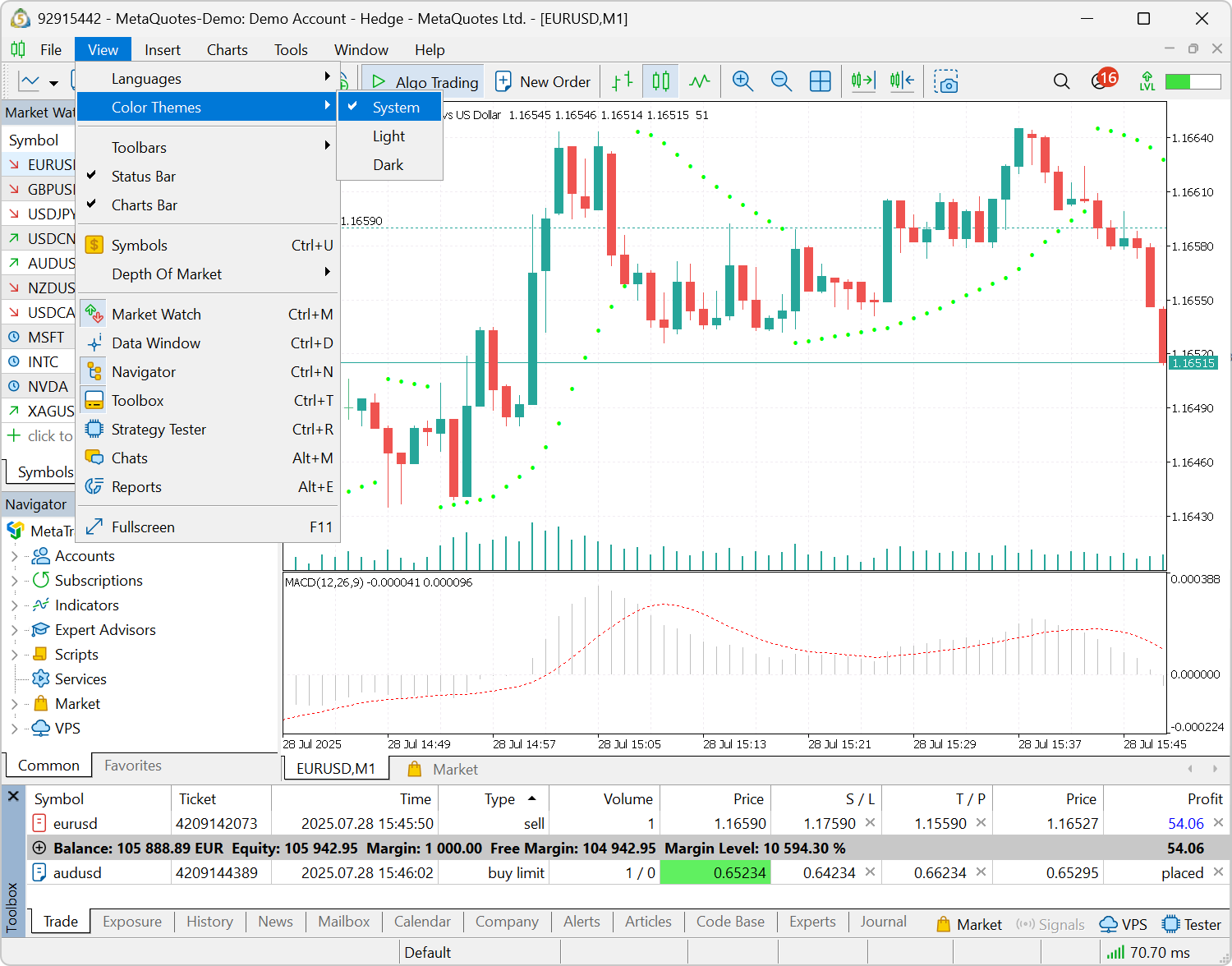 Windowsの設定に基づいて、ライトテーマまたはダークテーマを自動的に適用する機能が追加されました