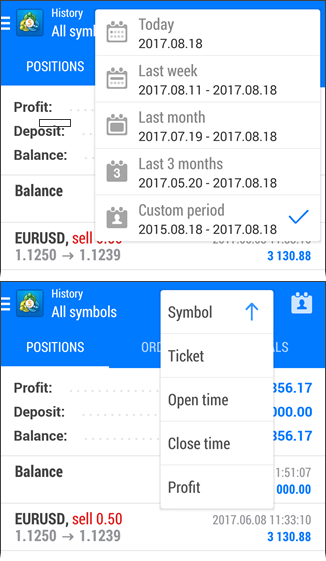 履歴の外観のカスタマイズ 履歴の外観のカスタマイズ